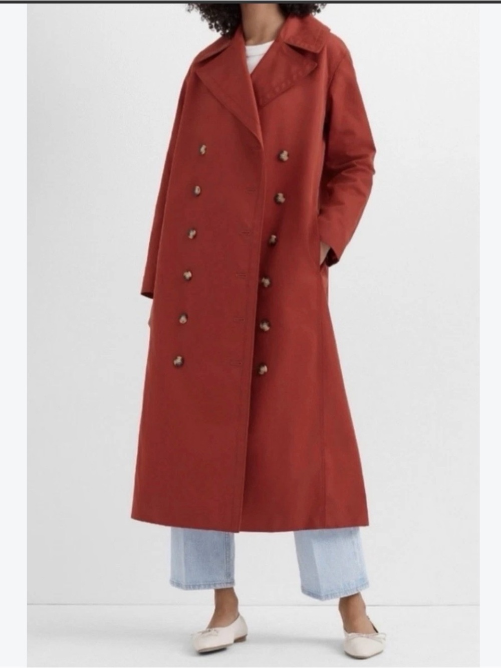 Club Monaco rust trench coat